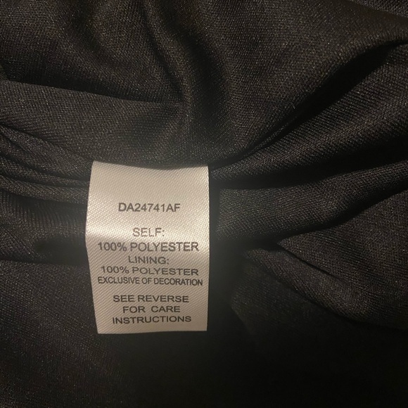 Baltic Born Maxi Dress Long Sleeves Black & Tan Flowy NWT Cha Cha Print Large - Picture 9 of 11